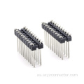 Conector de cabezal de clavija de 3,5 mm SMT de doble fila